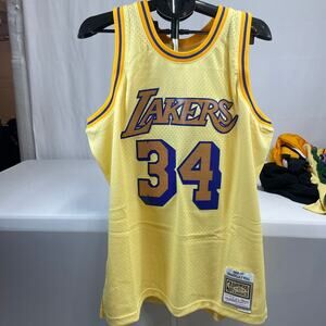 Shaquille O'Neal Los Angeles Lakers Mitchell&Ness Space Knit Swingman Jersey XL